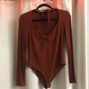 Neck tie bodysuit